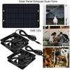 10W 12V Solar Exhaust Fan Mini Ventilator Solar Panel Powered Fan Air Extractor for Dog Chicken House RV Greenhouse Fan