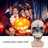 Halloween Scary Skull Mask Adult Full Head Latex Skull Helmet Glowing Eyes with Moving Chin