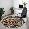 1pc Tiger Artwork Chair Carpet for Office, Round Non Slip Durable Large Size Office Carpet, Suitable for Office