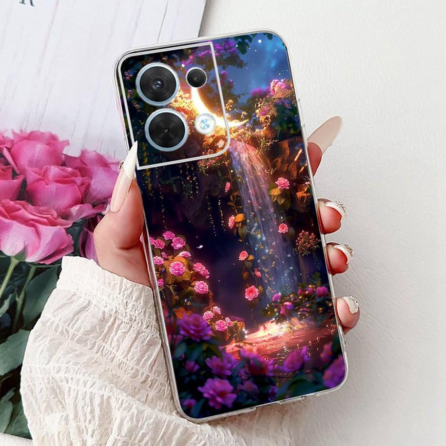 For OPPO Reno 8 Case CPH2359 Cover Cute Cartoon Cat Carp Lion Soft Silicone Shockproof Bumper For OPPO Reno8 Pro 5G CPH2357 Capa
