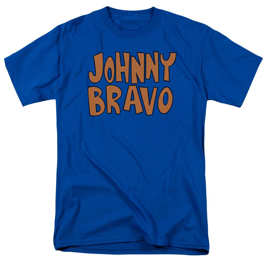 Johnny Bravo JB Logo T Shirt Mens Licensed Cartoon Merchandise Royal S