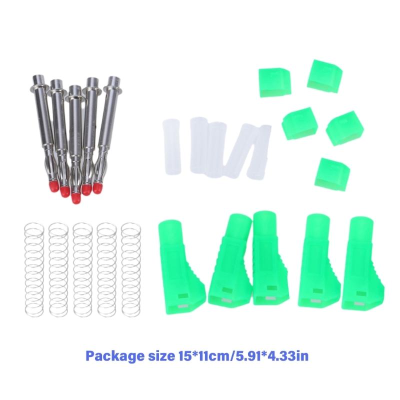 4mm Banana Plug Connectors with Clear Tubing for Electronic Enthusiasts and Engineers