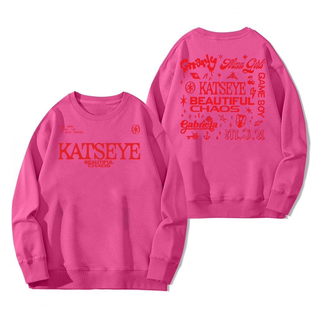 Damen Modisches Und Lässiges Langarm-Pullover-Sweatshirt mit Aufdruck