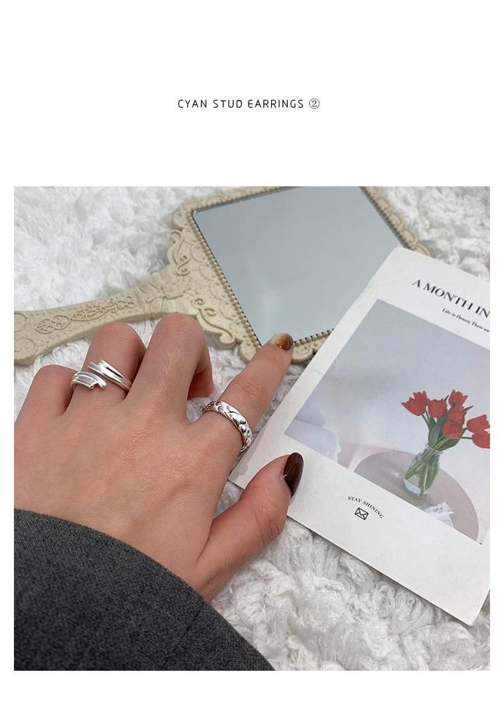 S925 Sterling Silver Open Ring for Women - Stylish, Versatile, High-End Feel, Ideal for Index Finger, Japanese & Korean Inspiration.