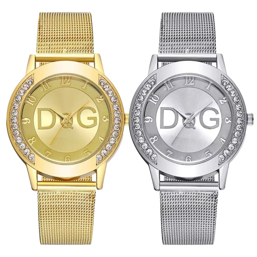 Luxury  Women's Watches With Diamonds Simple Digital Design Ladies' Quartz Watch Casual Gold Mesh Belt Women Clock Strap