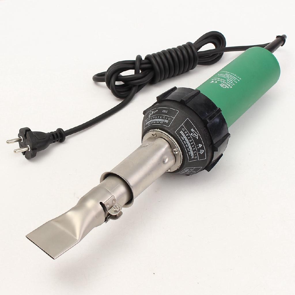 220V 1600W Welding Pistol & 2pcs Speed Nozzle & Roll Hot Air Torch Plastic Welder Heat Welding Tool