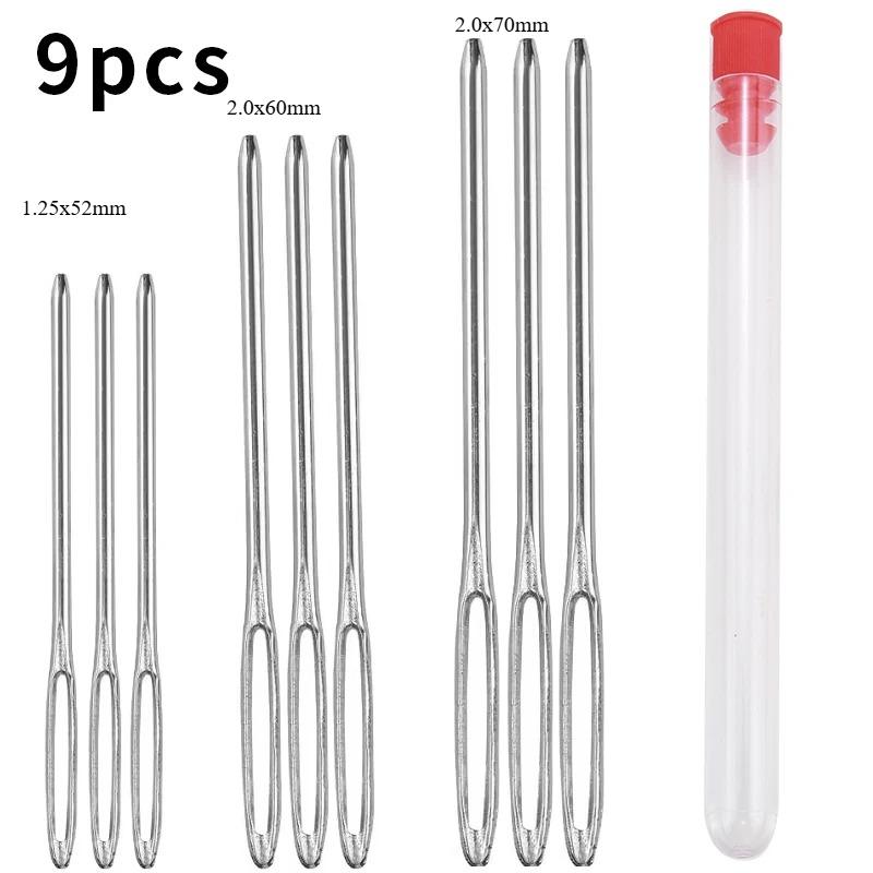 Nähnadeln mit großem Öhr und stumpfer Spitze Kreuzstich Stricknadel Handgefertigte Lederstickerei Nadel Nähzubehör