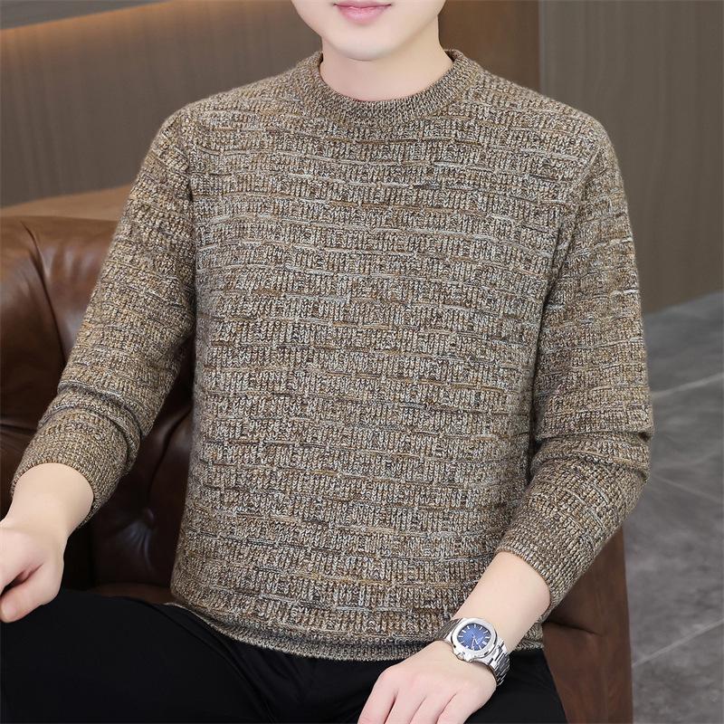 Herren Pullover aus dicker Strickware für Herbst/Winter - Hohe Qualität, Rundhals, Freizeitkleidung