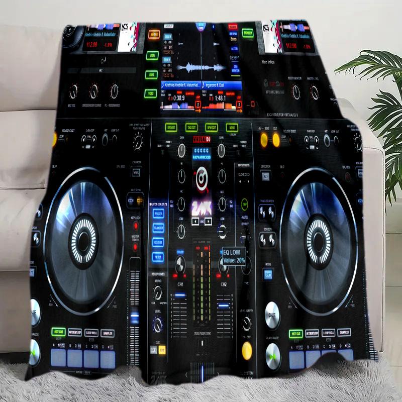 Dj Turntable Blanket Soft Comfortable All Seasons Perfect Sofa Office Naps Trips Birthday Gift Christmas Present