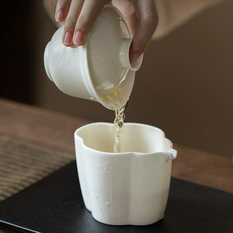 Retro Ceramics Fair Cup Tea Pitcher Teacup Creative Heat-resistant Cha Hai Household Justice Cup Teaset Drinkware Accessories