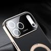 Galvanisierte Leder-Magnet-Hülle für iPhone 17 Pro Max 16 15 14 13 Für Magsafe 360° Drehbarer Ständer Stoßfeste Matte Rückseite