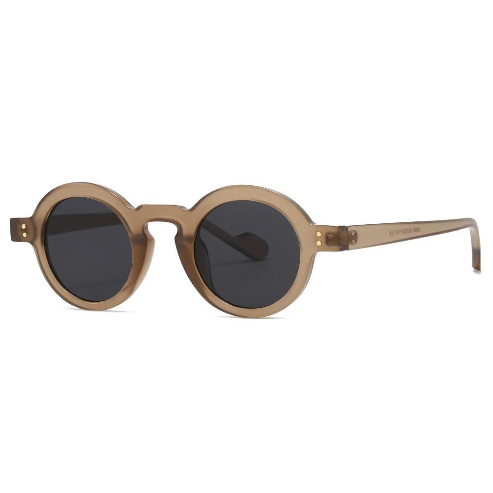 Small Frame Round Punk Sunglasses Women For Men Luxury Brand Designer Vintage Sunglasses Popular Hip Hop Rivet Eyeglasses UV400