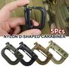 5Pcs Tactical D-type Buckle, Press To Open High-strength Plastic Hook Buckle