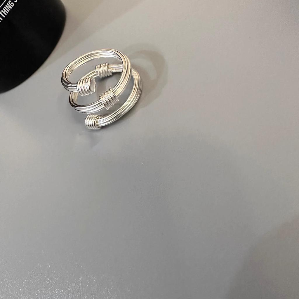 Xiaomi 925 Sterling Silver Rings For Women Geometric Fine Jewelry Finger Adjustable Simple Cross Ring For Party Birthday Gift