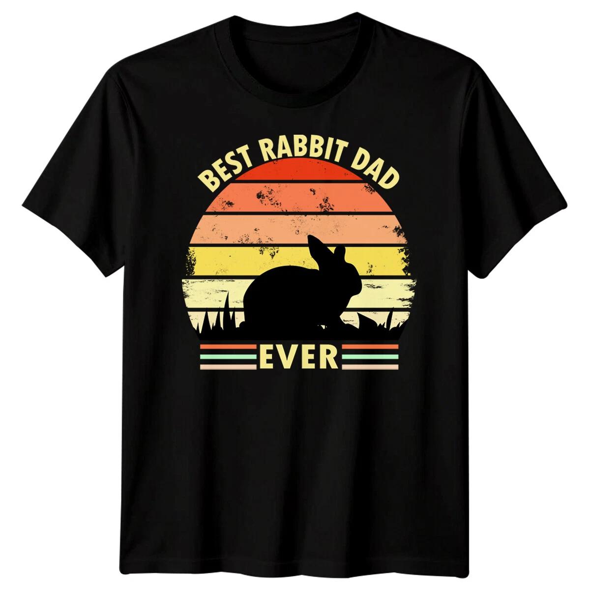 Mens Rabbit Best Dad Ever Funny Fathers Day TTshirt Tee Papa Life Daddy Gift #FD M