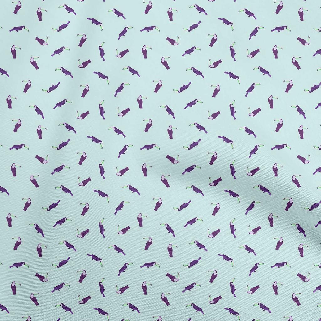 oneOone Cotton Flex Gray Fabric Toucan Quilting Supplies Print Sewing Fabric By The Yard 40 Inch