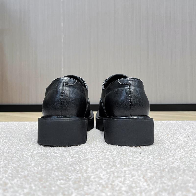Men'S Casual Leather Shoes Large Size New Dress British Men'S Shoes Platform One Piece 15961-O