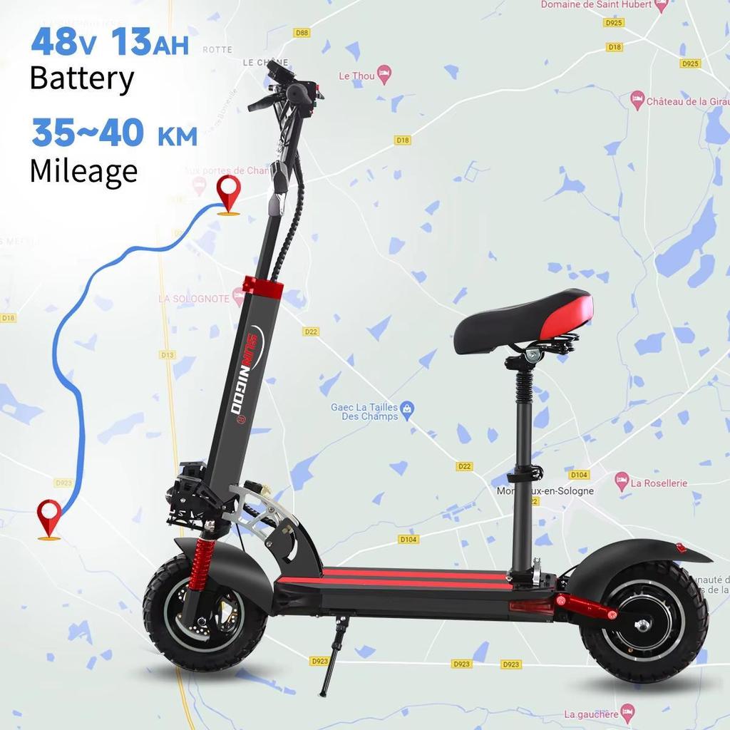 2026 Nuovo E-Scooter N3MAX 800W 48V 15Ah Autonomia 45km Ruota 10'' Doppio Ammortizzatore Pieghevole Scooter Elettrico Adatto per Adulti