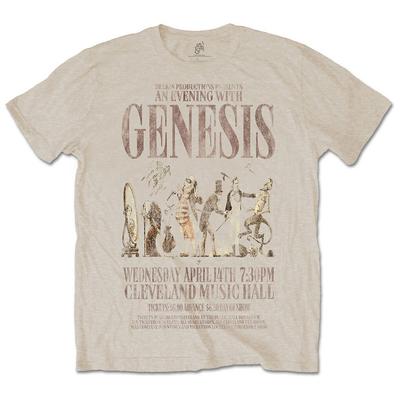 Maglietta Genesis Una Sera con la Rock Band Nuova Beige Ufficiale