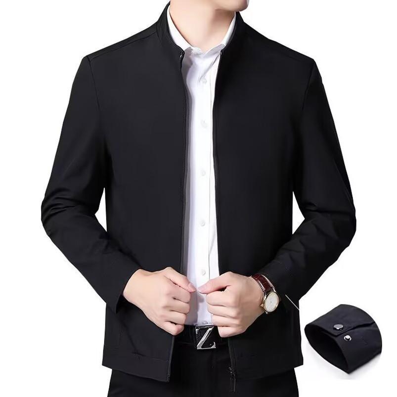 Men's Jackets Spring and Autumn Casual Jackets Men's Tops Loose Stand-up Collar Business