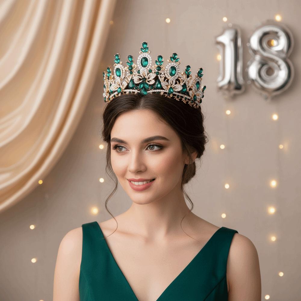 Handmade Crystal Crown Exquisite Baroque Headpiece Rhinestone Headband Bridal Tiara Bridesmaid