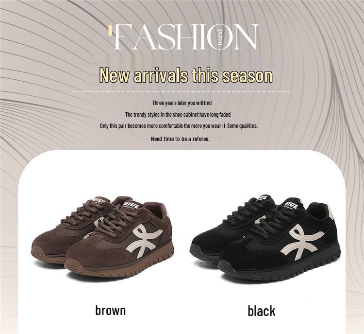 Golden Rabbit 2025 Autumn Women's Korean Fashion Dad Shoes - Comfortable, Thick Sole, Casual Forrest Gump Style.