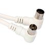 Antenna Cable - EDM - 51103 - TV Extension Cable - 10 M - Diameter 9.5 Mm - White