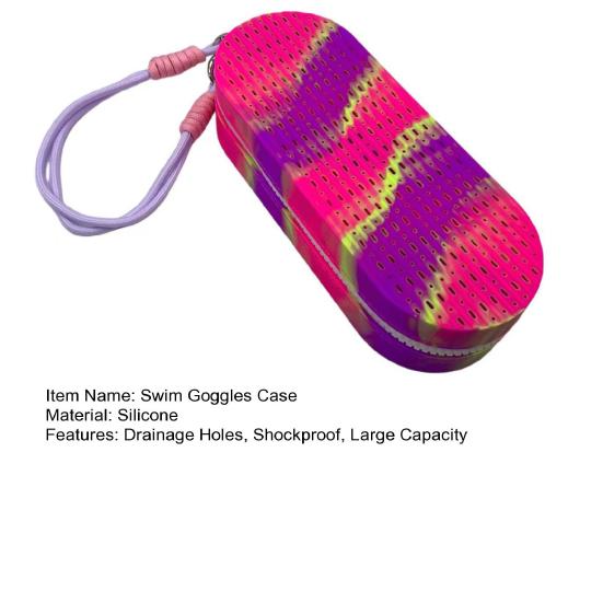 Силіконовий чохол для плавальних окулярів, двосторонній, з дихаючими дренажними отворами, ударостійкий, велика ємність, портативний, для подорожей, окуляри для плавання, сумка для зберігання