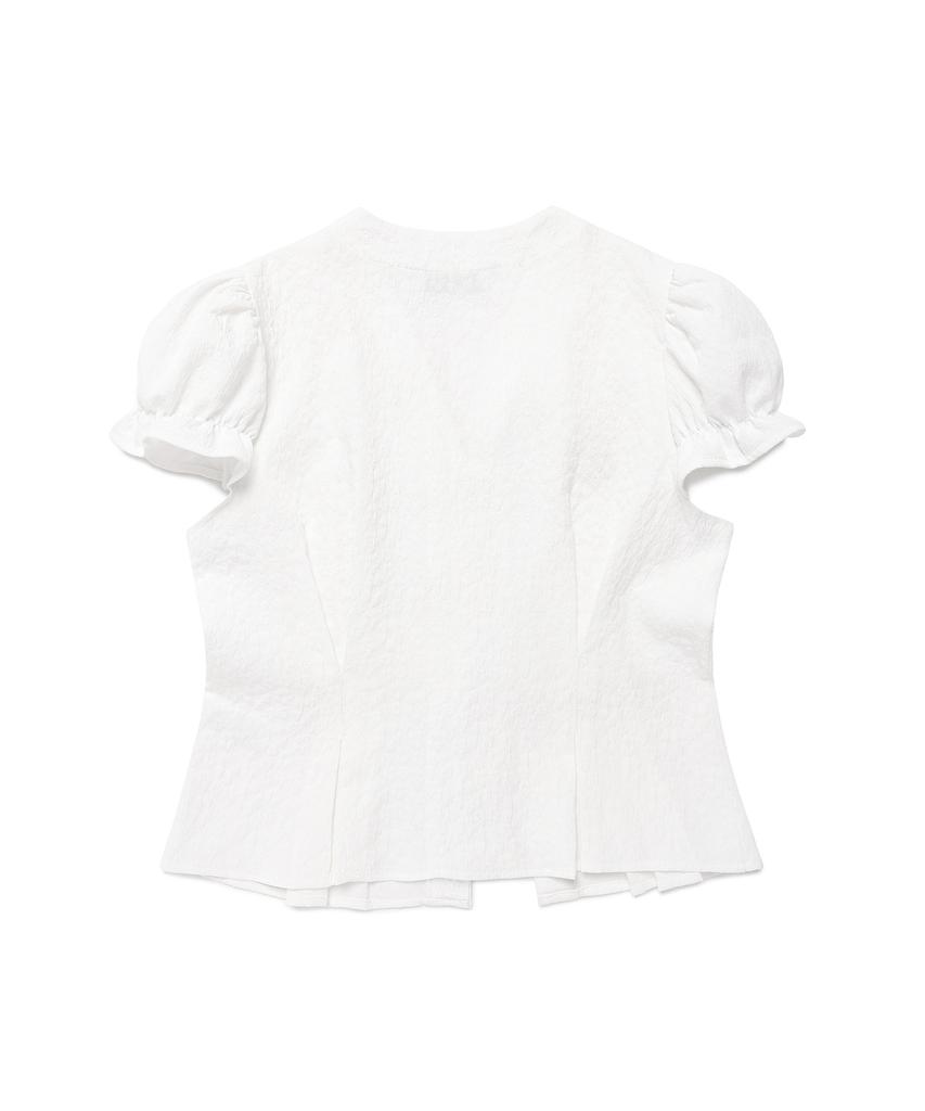 PLUNASTUDIO Cassia Puff Blouse_White