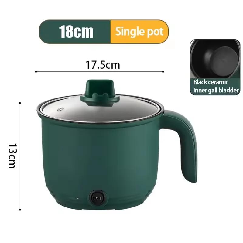 1.5L Mini pentola per cucinare in casa multifunzionale pentola per riso antiaderente materiale di sicurezza pentola per brodo potabile utilità elettrica