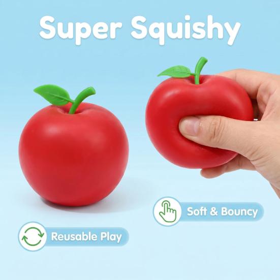 6 Pezzi Giocattoli da Spremere Frutta per Sollievo dallo Stress Morbido TPR Soddisfacenti Giocattoli Fidget Sensoriali Carini Colorati Giocattoli da Spremere per Bambini Adolescenti Adulti