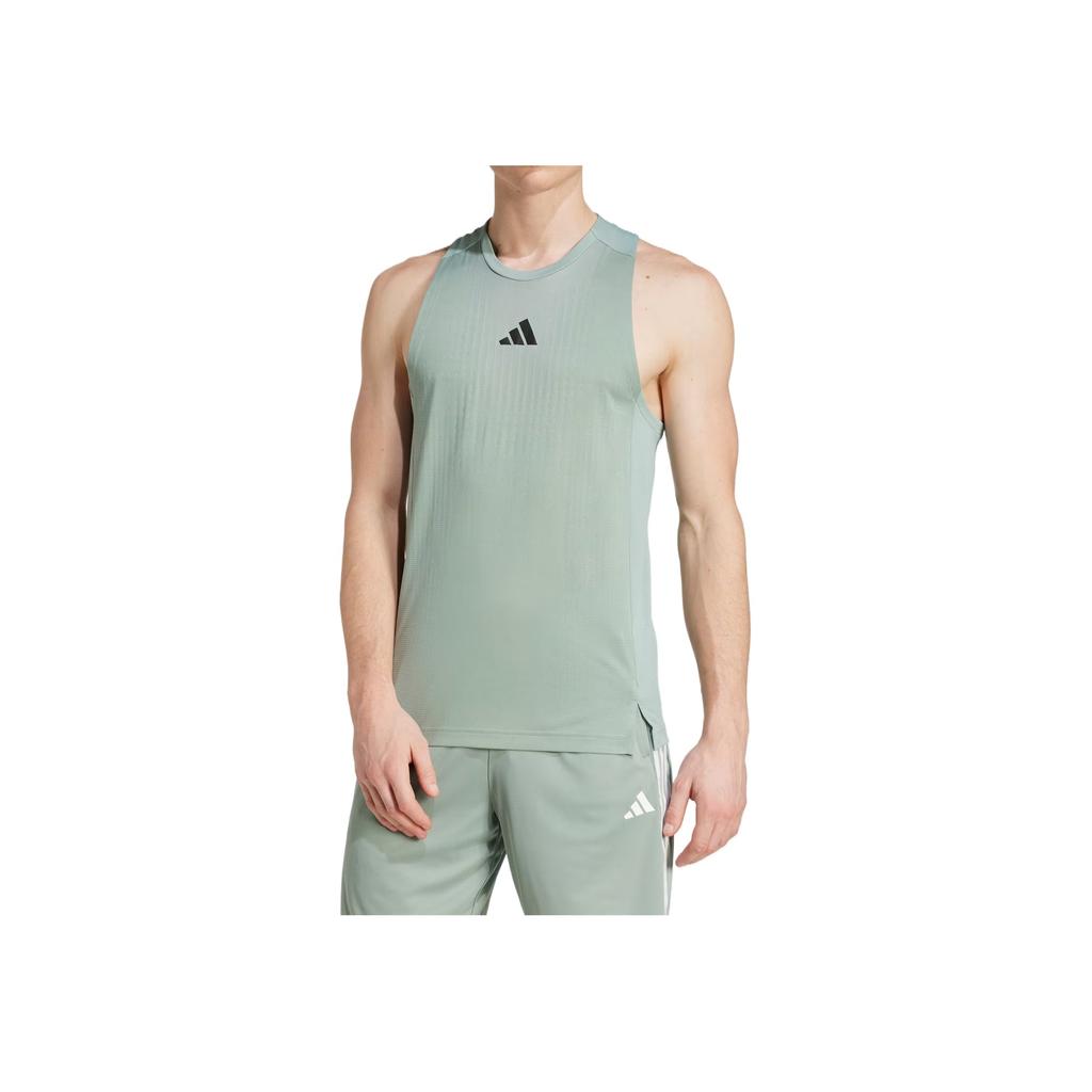 Adidas Airchill Slim Fit Round Neck Comfortable Casual Vest Men Vests Silver-Green JI8201