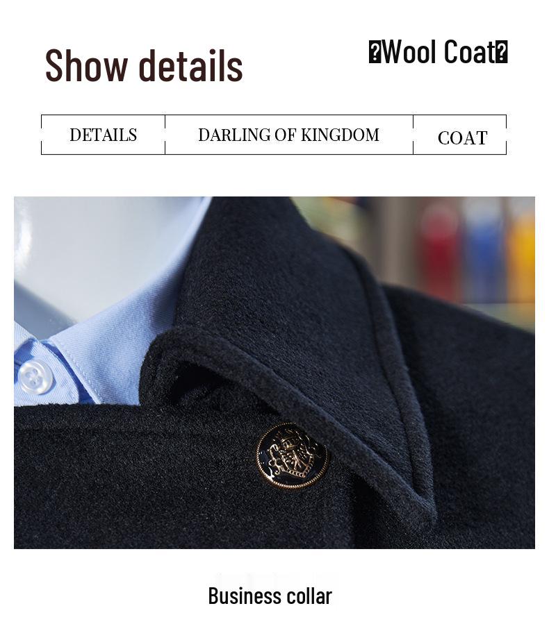Women's Mid-Length Wool Blend Coat for Professional & Office Wear