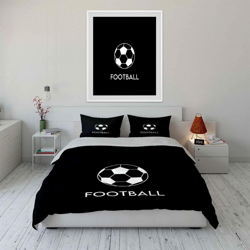 Fußball und Text. Bettwäsche-Sets Bettbezug-Sets Bettbezüge Kissenbezüge(1 * Bettbezug 2 * Kissenbezüge, ohne Bettdecke)