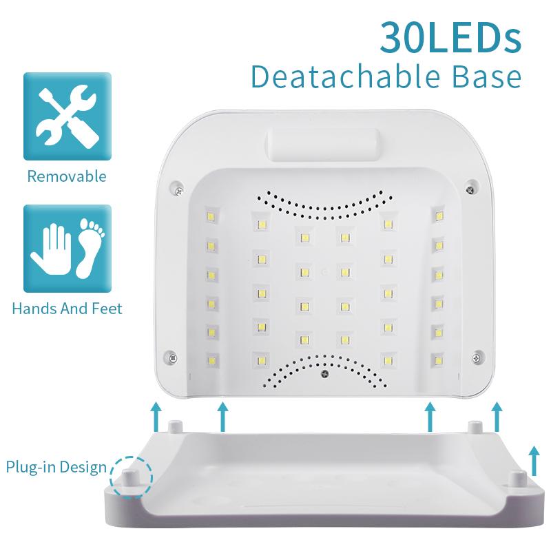 Led Lamp For Nails Uv Nail Drying Gel Manicure Cabin Polish Dryer 120W Light Dryers Wireless Cordless Rechargeable