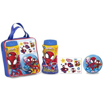 Spiderman Gift Set - Shower Gel 300ml + Tattoo Sheet + Sponge + Bag -