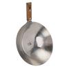 Wooden Handle Frying Pan Fast Heating 304 Stainless Steel Multi Functional Non Stick Stir Fry Pan 28CM