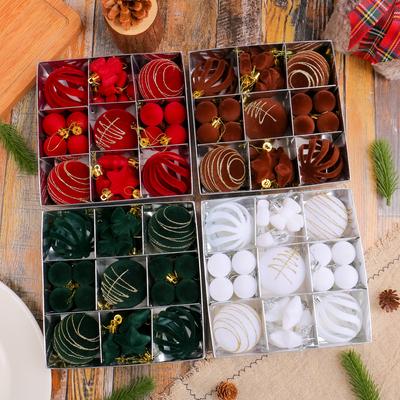 Christmas Tree Hanging Soft Velvet Christmas Ball Holiday Decoration Ball Luxurious Flocked Christmas Ornaments For Garlands