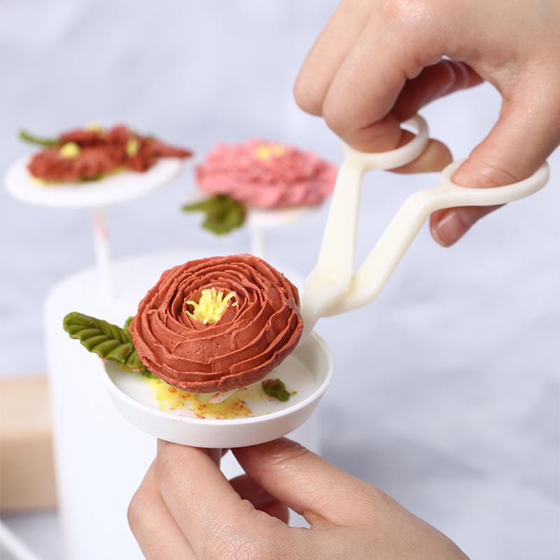 9Pcs/set Flower Scissor Cake Tray 7pcs Leaf Tips Tulips Rose Nozzle Nail Decor Lifter Fondant Cream Transfer Baking Pastry Tool