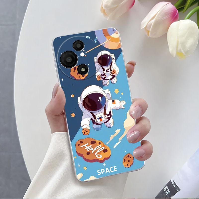 For TCL 60R 5G T519H 2025 Case Flower Marble Phone Case For TCL 60 SE 605 T517H Funda Transparent Soft Silicone Protect Cover