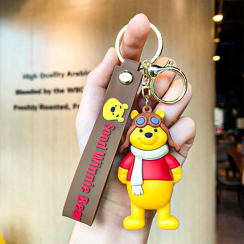 Cute Winnie The Pooh Keychain Adorable Cartoon Pvc Bag Charm Perfect Gift Idea