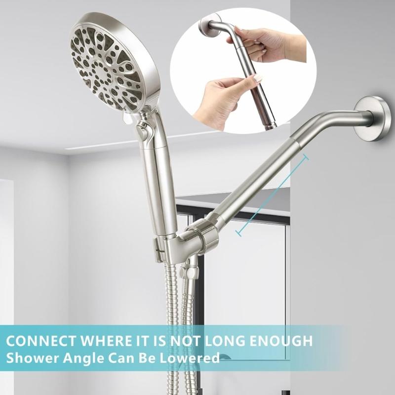 Universelle G1/2 Gewinde Duscharm Verlängerungsrohr Rostfreie Designs Duschverlängerung Fitting Geeignet für Badezimmer