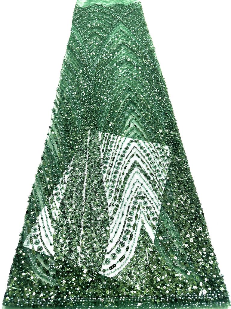 African Beaded Groom Lace Fabric 2026 High Quality Lace French Mesh with Sequins Nigerian Wedding Party Dress Fabric for Brides