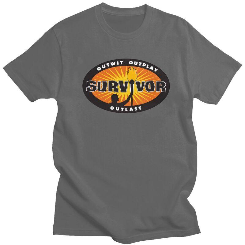 

Custom Adventure Game TV Show Survivor Tshirt for Men Short Sleeve Leisure T Shirt Tshirts Slim Fit Pure Cotton Tees Gift Idea L
