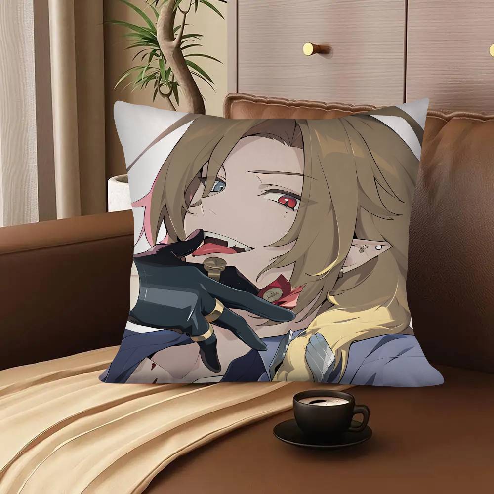 

1pc Game Zenless Zone Zero Hugo Pillow Case Fashion Square Pillowcase Bedroom Sofa Room Ins Decoration Leisure 16x16Inch