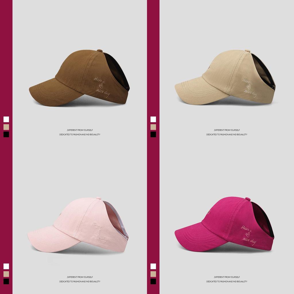 Adjustable Breathable Summer Baseball Cap With Heart Motif For Daily Wear