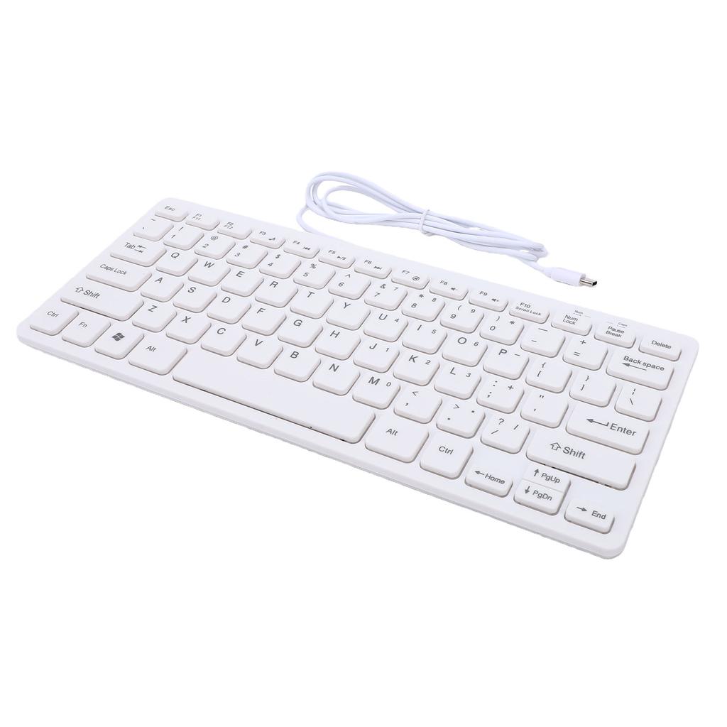 Type C Wired Keyboard Quiet Lightweight Silent Chocolate Key Small Wired Keyboard for Computer PC Laptop