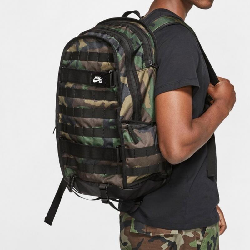 Nike Polyester Backpack Regular Unisex Camouflage Casual BA4592-311