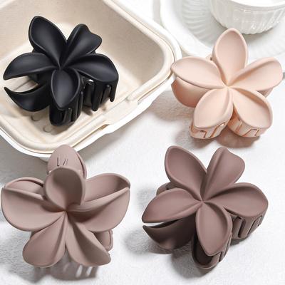 Store blomsterhårklyper for kvinner Motehårklype Hårklemmer Jenter Matte hårnåler Søtt hodeplagg Spenne Hårtilbehør