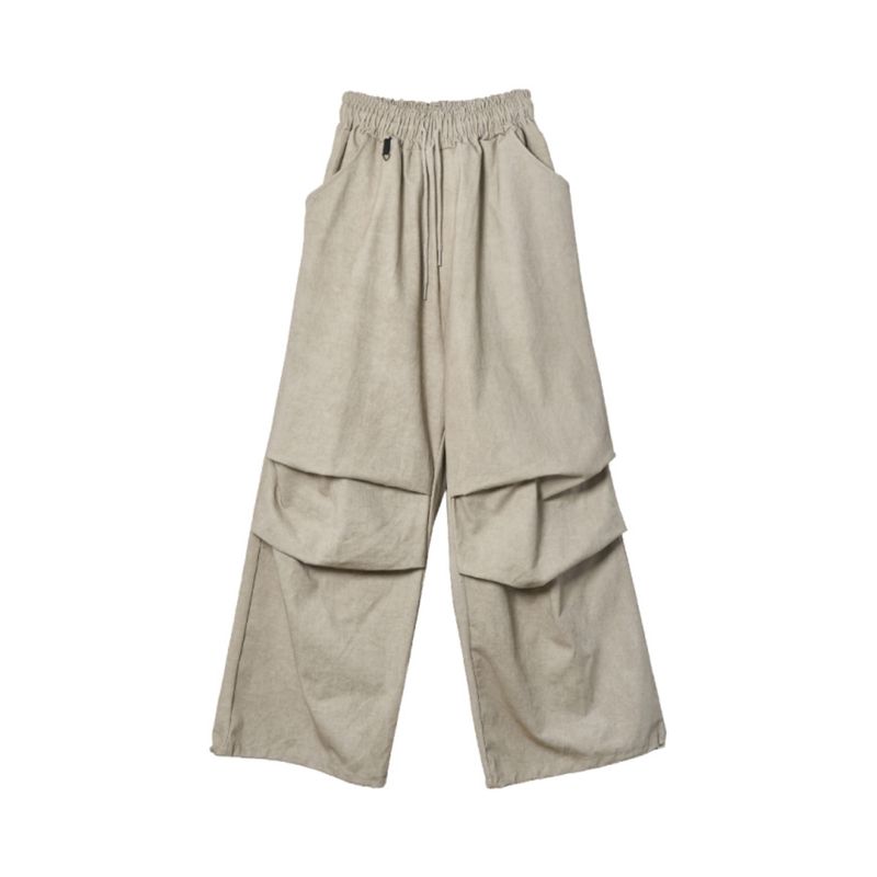 

[So4more] South Korea Direct Mail Sunseek Back Lines SUNFLOWER Stacked Ruched Loose Casual Pants Khakis sunseek One size